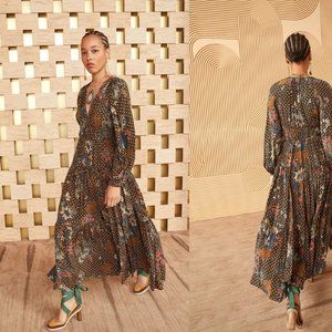 ULLA JOHNSON Linnea Silk Dress in Gerbera - 4